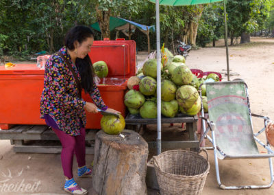 Zwischendurch eine frische Kokosnuss