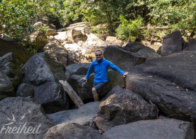 Etwas Kraxeln ist angesagt um zum dritten Wasserfall zu gelangen