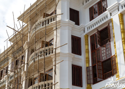 Baugerüst aus Bambus - faszinierend.