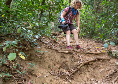 Die Trails im Bokor Nationalpark sind manchmal richtig steil