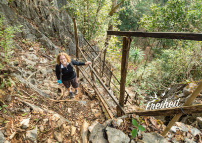 Steil, aber mit Handlauf :-)