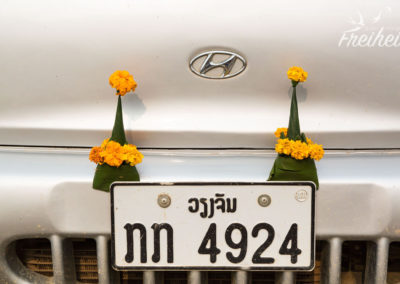 Glücksbringer am Minibus