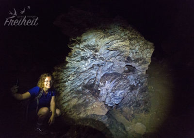 Tham Loub - ein von der Decke gestürzter Stalaktit