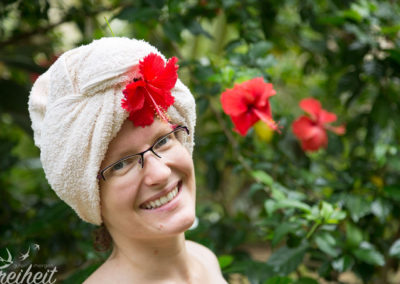 Die Blumen auf dem Turbin kommen aus dem eigenen Garten