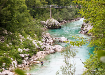 Baden in der Soča ist möglich...