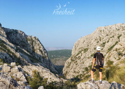 Irgendwo da unten war der Einstieg zum Klettersteig