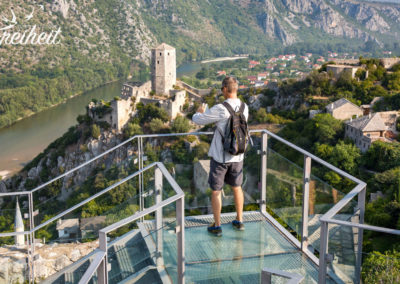 Blick von der restaurierten Burg Pašina tabija