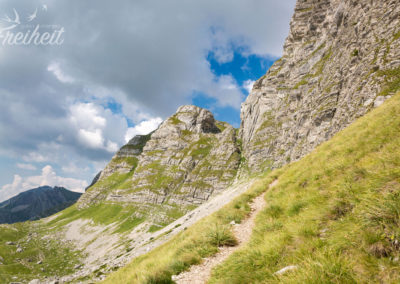 Blick zurück - von dieser Rinne kommen wir her