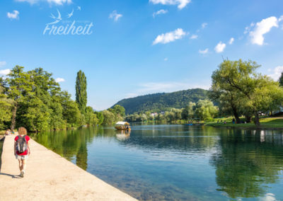 Die Una fließt auch durch die Stadt Bihać