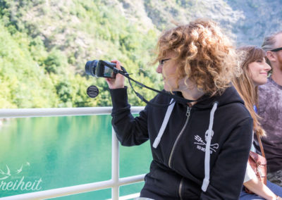 Entspannte Nadine im zweiten Teil der Fahrt