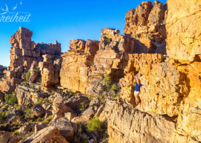 Fensterblick zum Sonnenuntergang