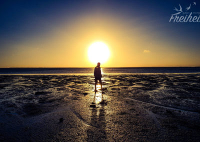 Wanderung bei Ebbe im sansibarischen "Watt"