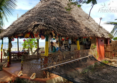 Das Restaurant mit Blick aufs Meer